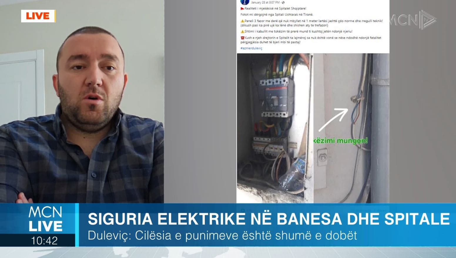 Siguria elektrike, Duleviç: Qytetarët rrezikojnë jetën në spitale, punime jocilësore. Specialistët i ka marrë emigrimi (VIDEO)