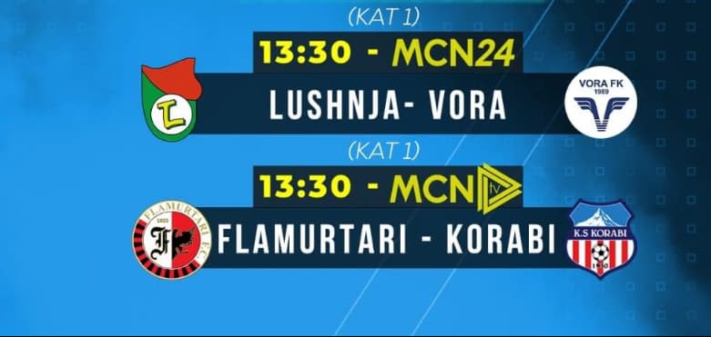 Flamurtari-Korabi dhe Lushnja-Vora në MCN/ Publikohen formacionet zyrtare