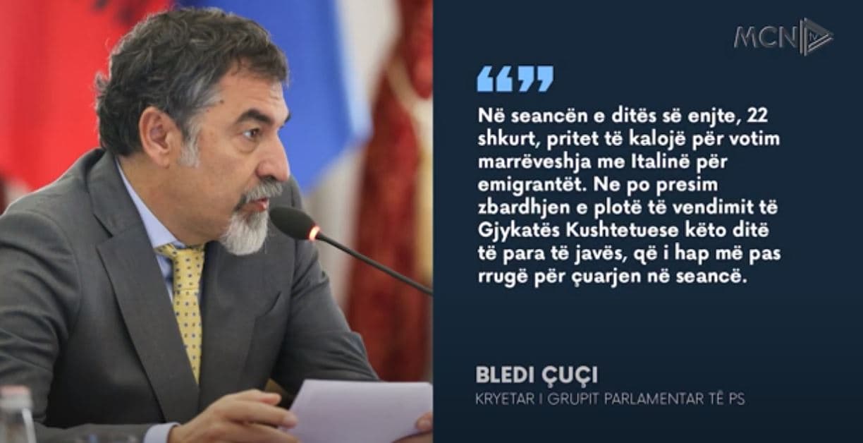 Gjykata kushtetuese me axhendën e Çuçit/ Kreu i grupit të PS: Vendimin e zbardhin këto ditë, ne e votojmë të enjten (VIDEO)