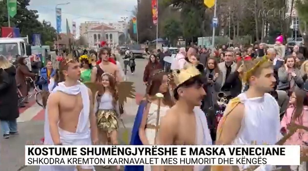 Kostume shumëngjyrëshe e maska veneciane/ Shkodra kremton karnavalet mes humorit dhe këngës (VIDEO)