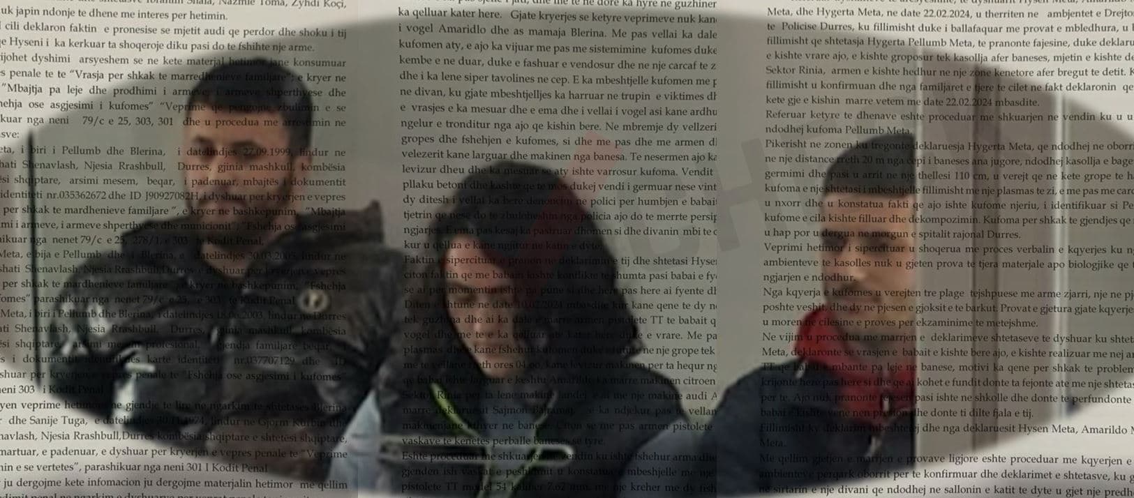 Dëshmitë kontradiktore në polici e gjykatë/ Fëmijët e Pëllumb Metës të ftohtë dhe të qeshur, pistat nga fejesa tek pronat