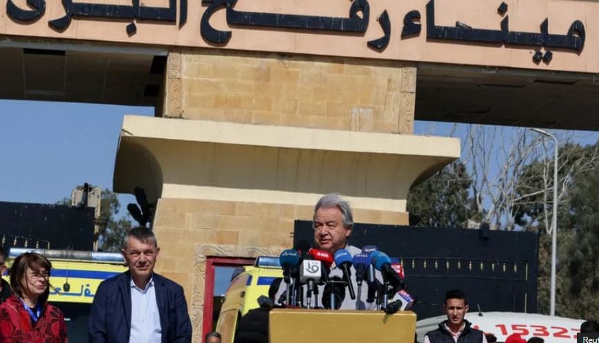Guterres vizitë në Rafah, thirrje për armëpushim të menjëhershëm në Gaza: Koha për të heshtur armët