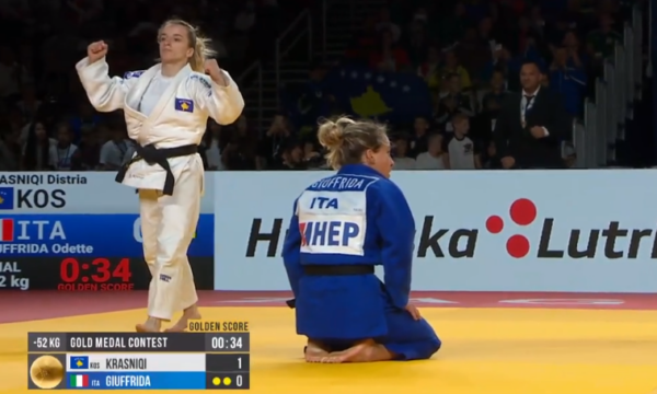 Kampione e Evropës në xhudo, Distria Krasniqi fiton medaljen e artë