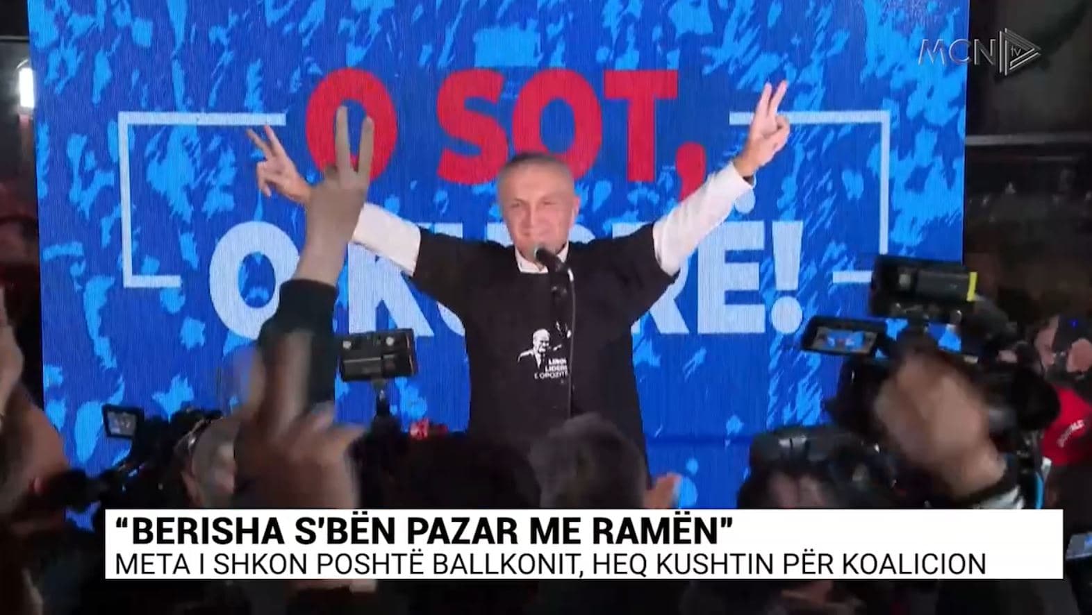 Berisha s’bën pazar me Ramën/ Meta i shkon poshtë ballkonin, heq kushtin për koalicion (VIDEO)