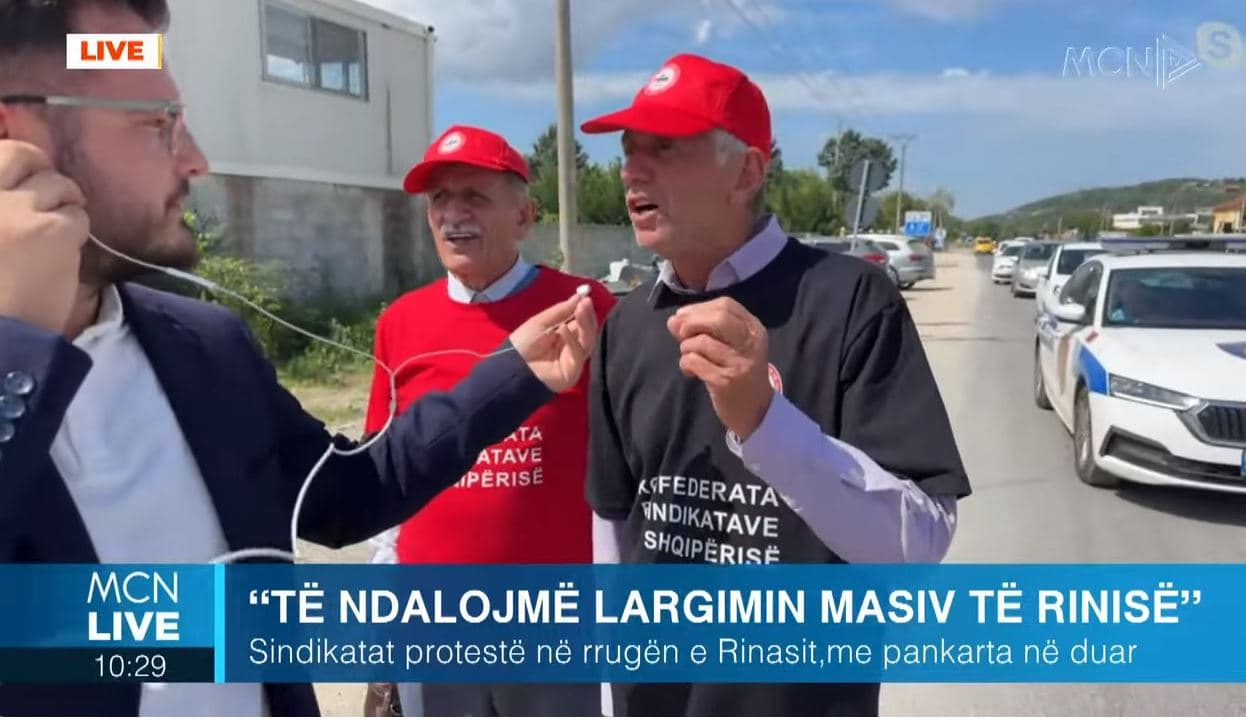  Sindikatat, protestë në rrugën e Rinasit/ Protestuesit: Të ndalojmë largimin masiv të rinisë (VIDEO)