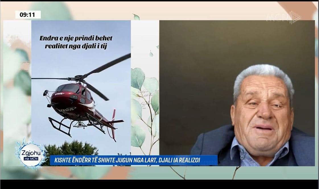 Festoi 76 -vjetorin/ Djali nga Anglia i dërgon babait helikopterin në Berat: Kishte ëndërr të shihte jugun nga lart