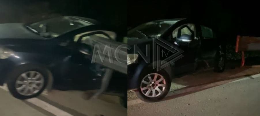 Aksident në aksin Kuç-Qeparo/ Automjeti përplaset me trafikndarësen, plagoset rëndë një grua