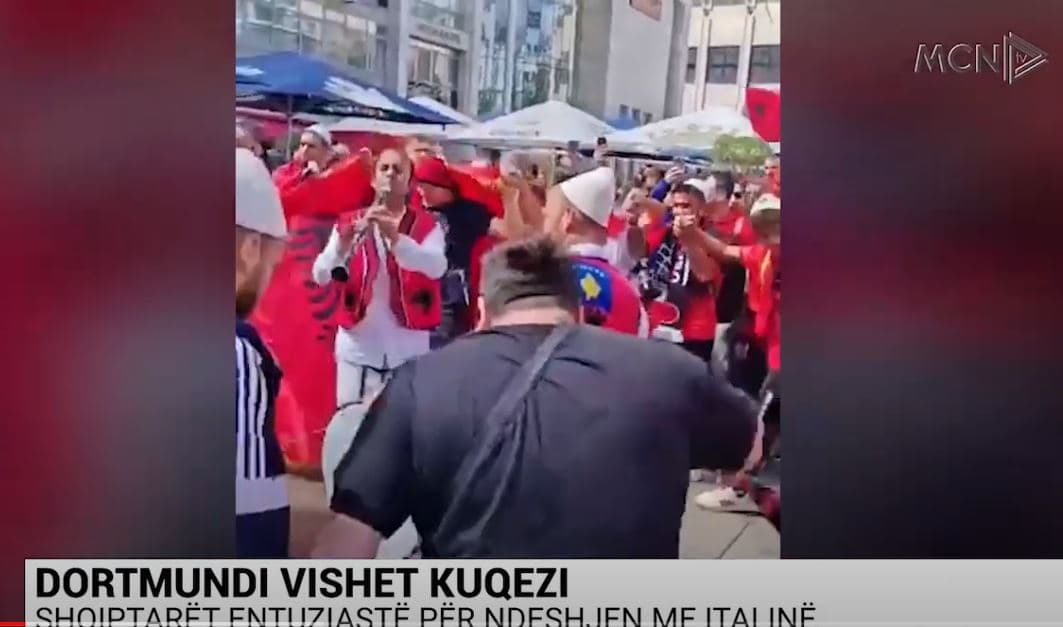 Dortmundi vishet kuqezi, shqiptarët entuziastë për ndeshjen me Italinë (VIDEO)