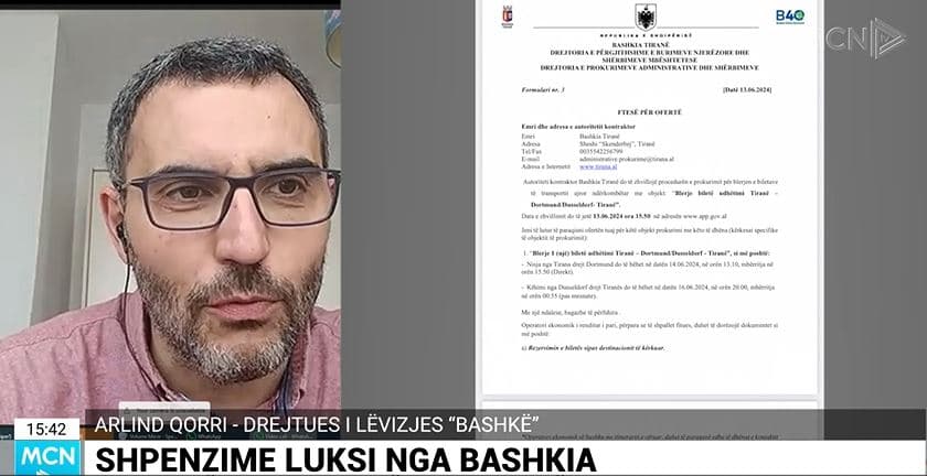 Bashkia bleu biletën Tiranë-Dortmund 3.5 mln lekë/ Qori: Dyshime se i takon Veliajt, po shpërdorohen paratë e buxhetit për qejf