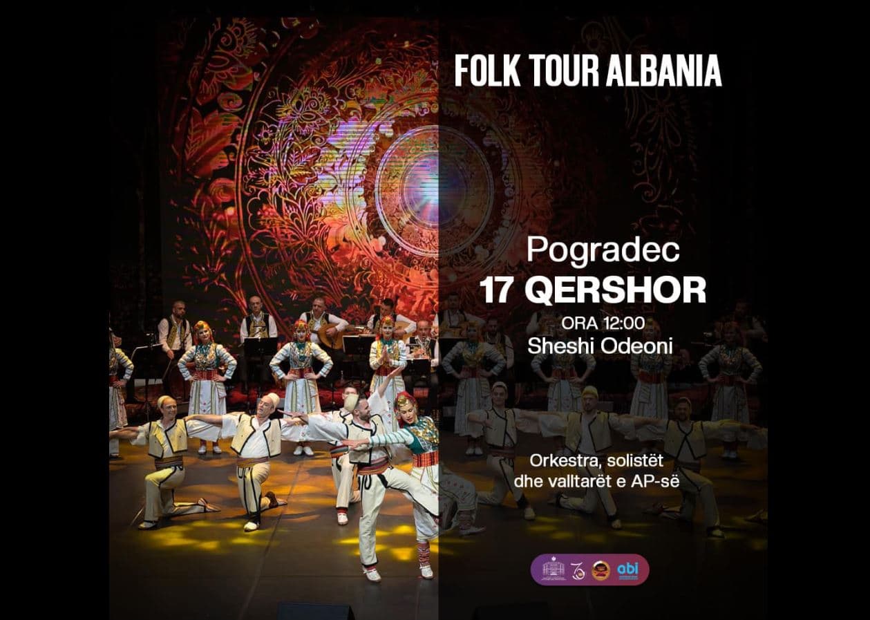 Folk Tour/ Ansambli Popullor i TKOB koncert me këngë e valle në Pogradec