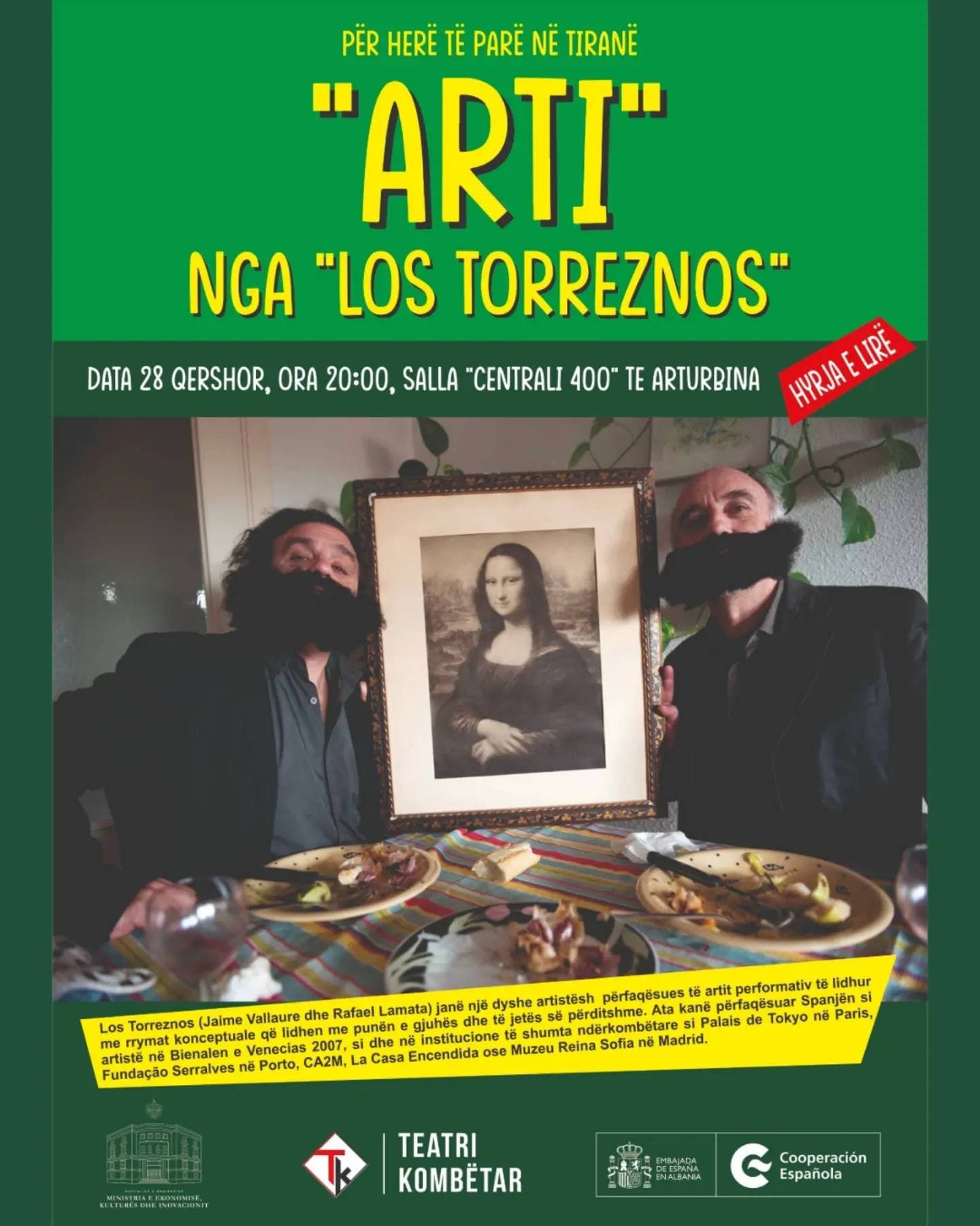Performanca teatrore “Arti” nga Spanja, sot në ArTurbina