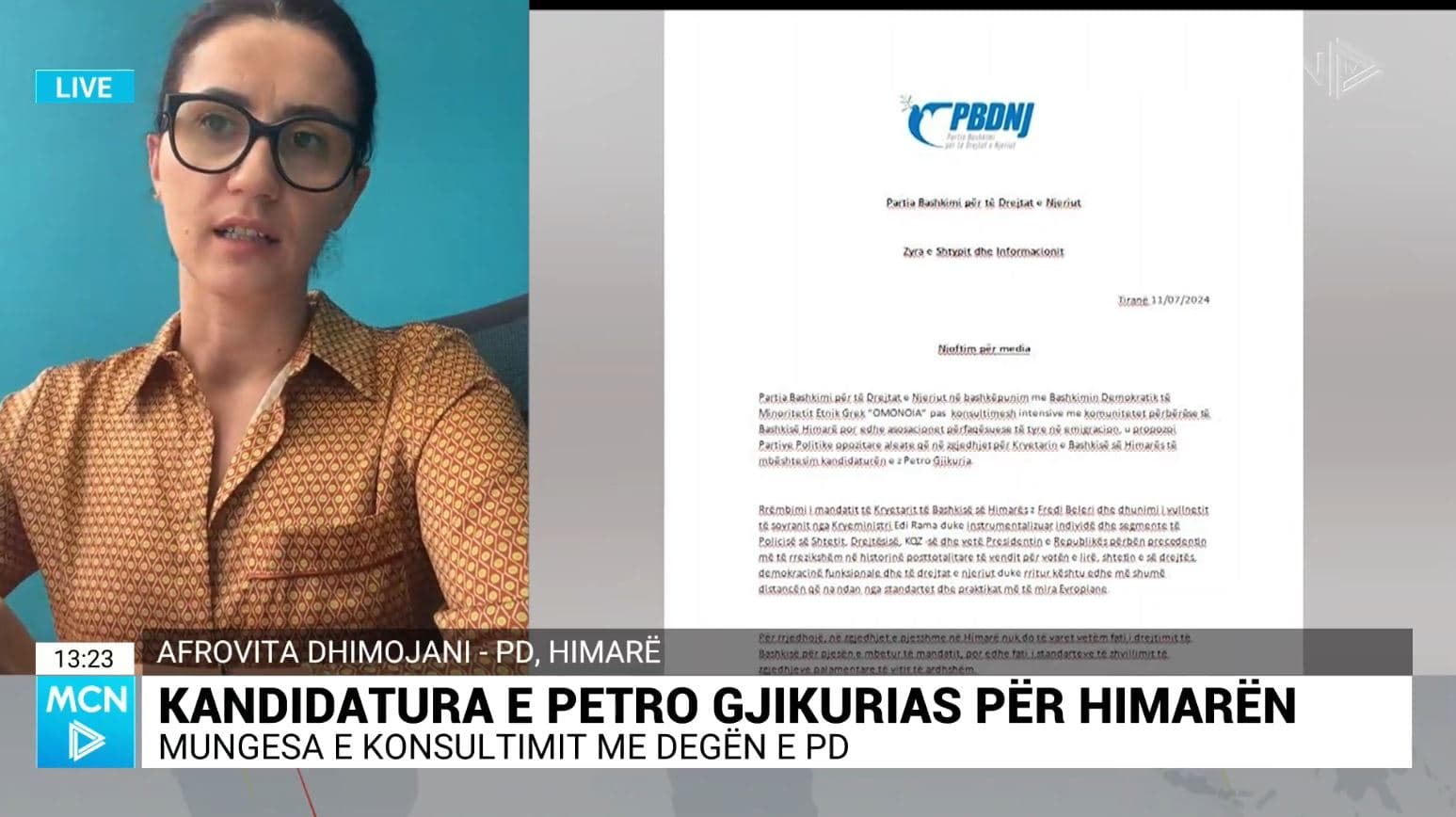 Zgjedhjet në Bashkinë e Himarës, Dhimojani: Nuk pati konsultime me bazën, vendimi u mor nga drejtuesit e aleancës
