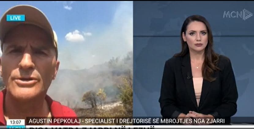 Vatra zjarri në Lezhë/ Pepkolaj: Po punohet për vënien në kontroll, primare jeta e qytetarëve (VIDEO)