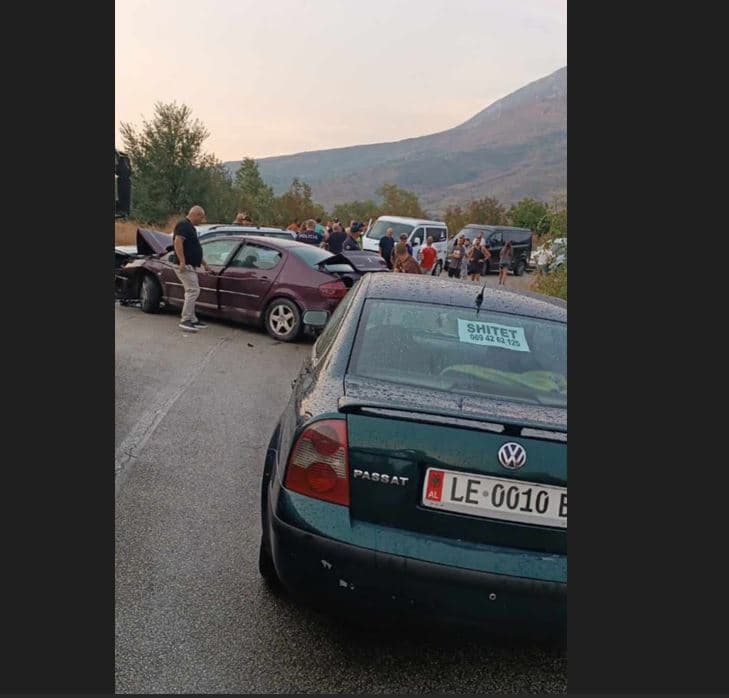 Aksident i trefishtë në Përmet/ Lëndohet familja e turistëve francez, mes tyre edhe tre fëmijë