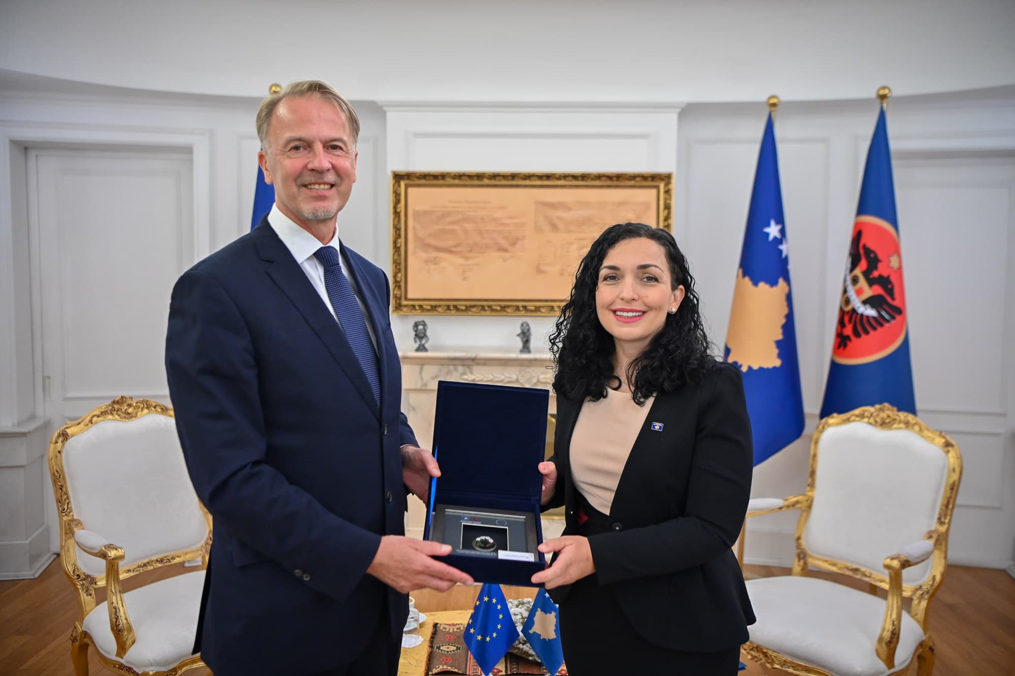 Osmani takon shefin e ri të BE-së në Kosovë: Kemi përmbushur kushtet për ta fituar statusin e vendit kandidat