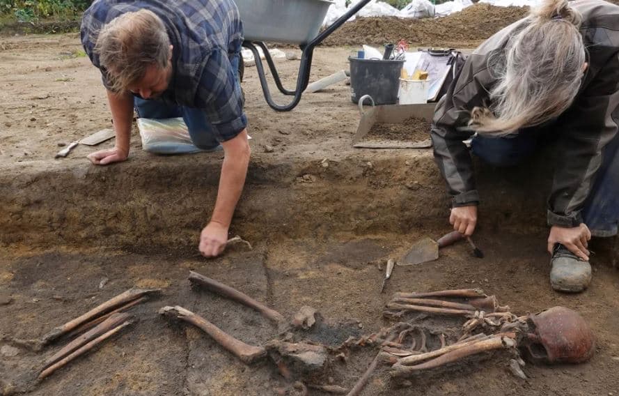 Arkeologët zbulojnë më shumë se 50 skelete vikingësh në një varr të madh