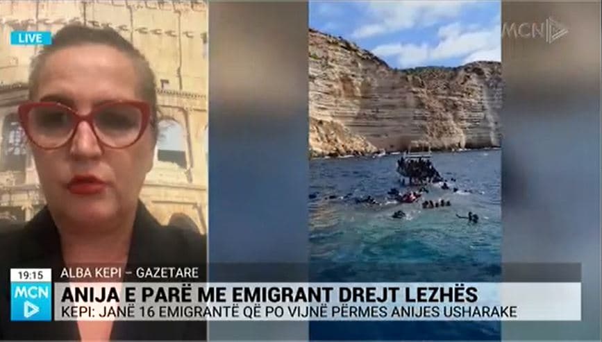 Anija e parë me emigrantë/ Kepi: Janë 16 meshkuj nga Egjipti dhe Bangladeshi që po vijnë në Gjadër (VIDEO)
