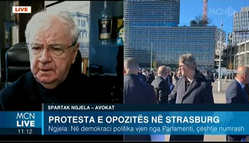 Protesta në Strasburg/ Ngjela: Dëshpërim, krizën e PD e ka sjell ‘non grata’ e Berishës (VIDEO)