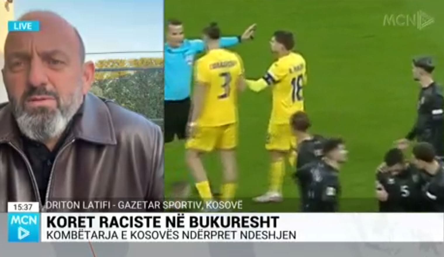Ndërprerja e ndeshjes Kosovë-Rumani, Latifi: T’i dëgjohet zëri zv.presidentit shqiptar të UEFA-s