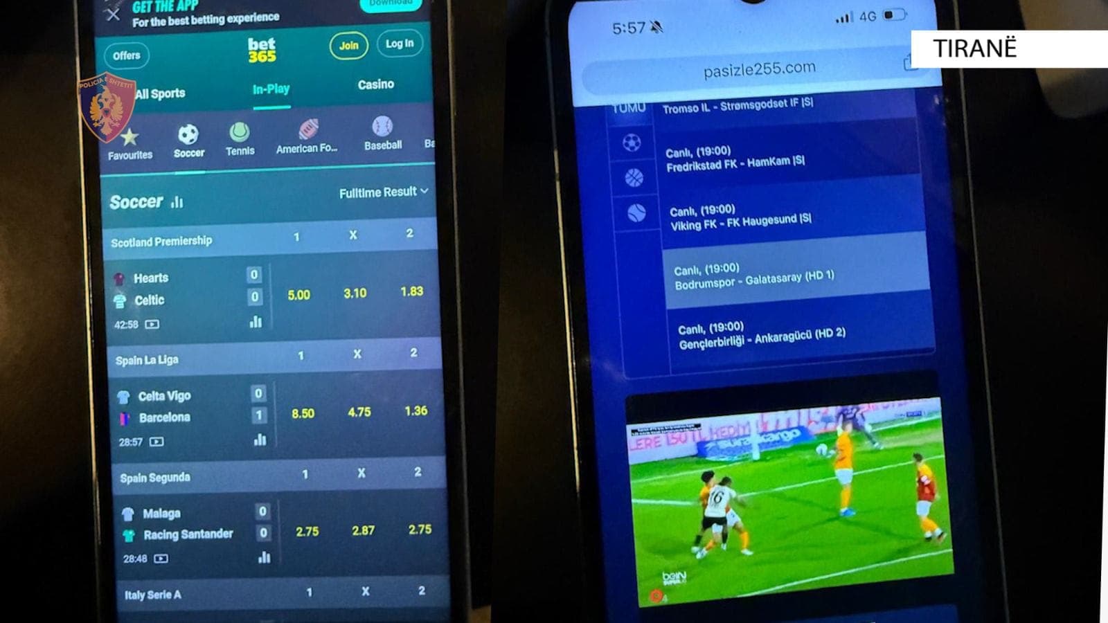 Tiranë/ Organizonin baste sportive online, arrestohen 6 persona