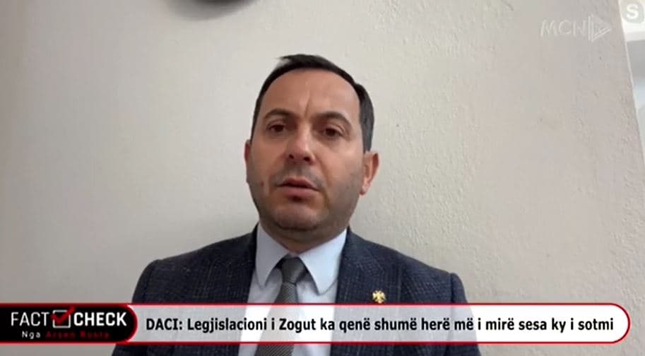 Burgjet/ Daci: Legjislacioni i kohës së Zogut disa herë më i mirë se ai i kohës së sotme 