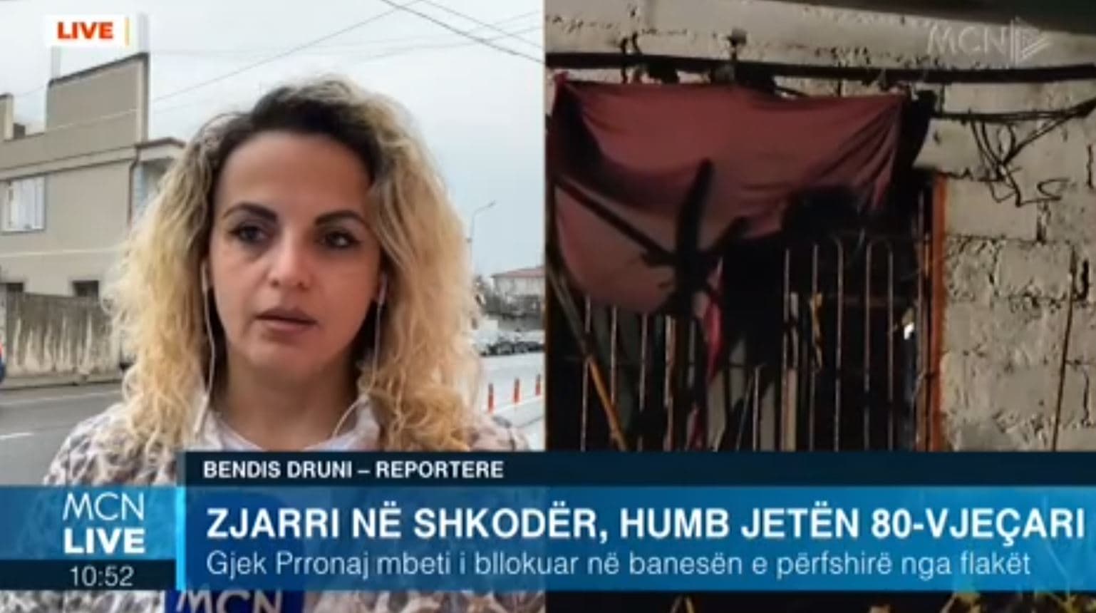 Shkodër, i moshuari që humb jetën nga flakët në banesë jetonte i vetëm (VIDEO)