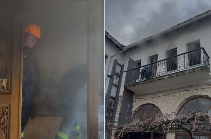Zjarr te Mitropolia Ortodokse në Gjirokastër, raportohet për dëme materiale 