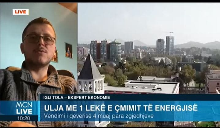 Ulja e çmimit të energjisë/ Tola: Nismë pozitive, duhet shoqëruar me nisma të tjera