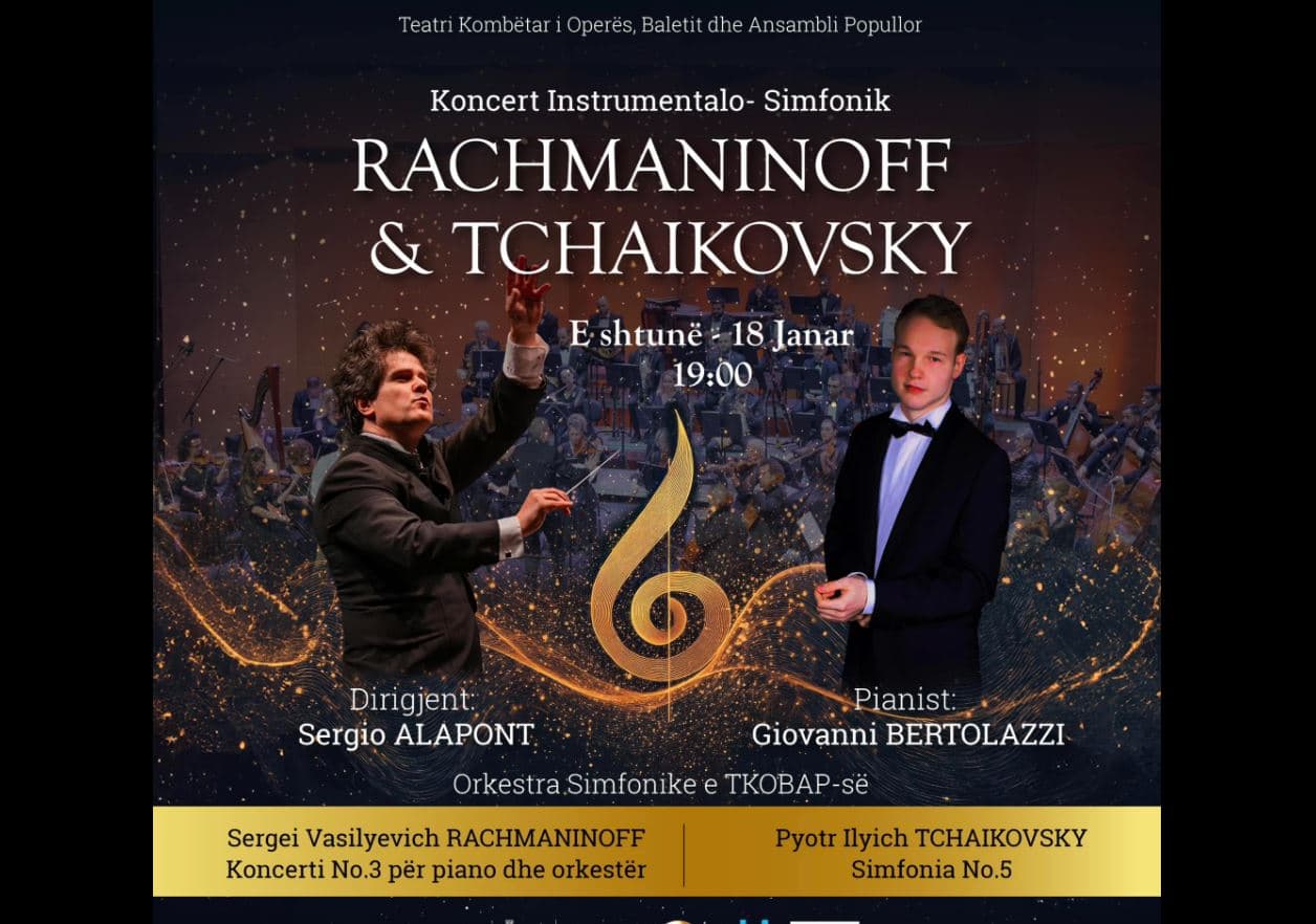 Koncerti instrumentalo-simfonik “Rachmaninoff & Tchaikovsky” çel siparin artistik në TKOB