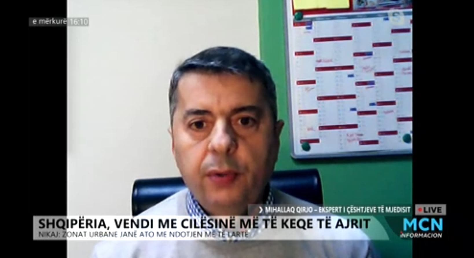 Cilësia e ajrit, Qirjo: Transporti dhe ndërtimi, dy sektorët që ndotin më shumë