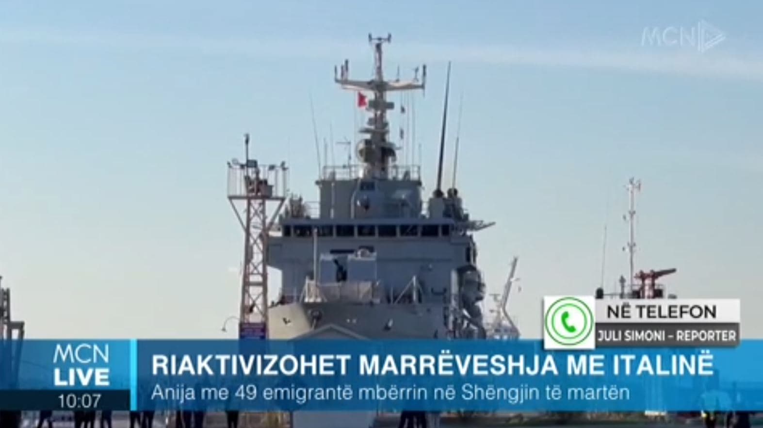 Anija me 49 emigrantë e nisur nga Italia, mbërrin mëngjesin e së martës në Shëngjin (VIDEO)