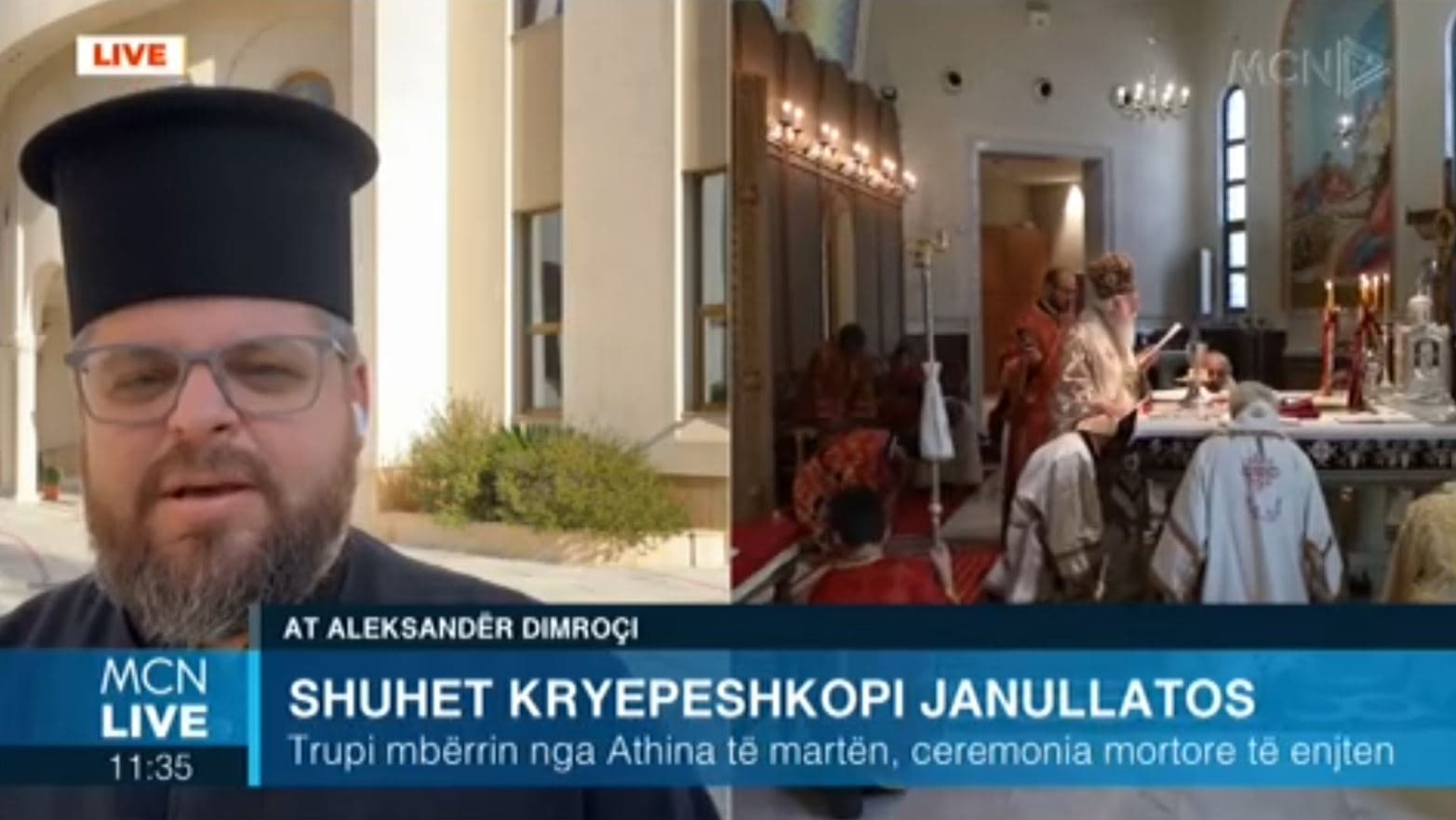 At Aleksandri: Trupi i Kryepeshkopit Anastas do të prehet në katedralen ortodokse në Tiranë (VIDEO)