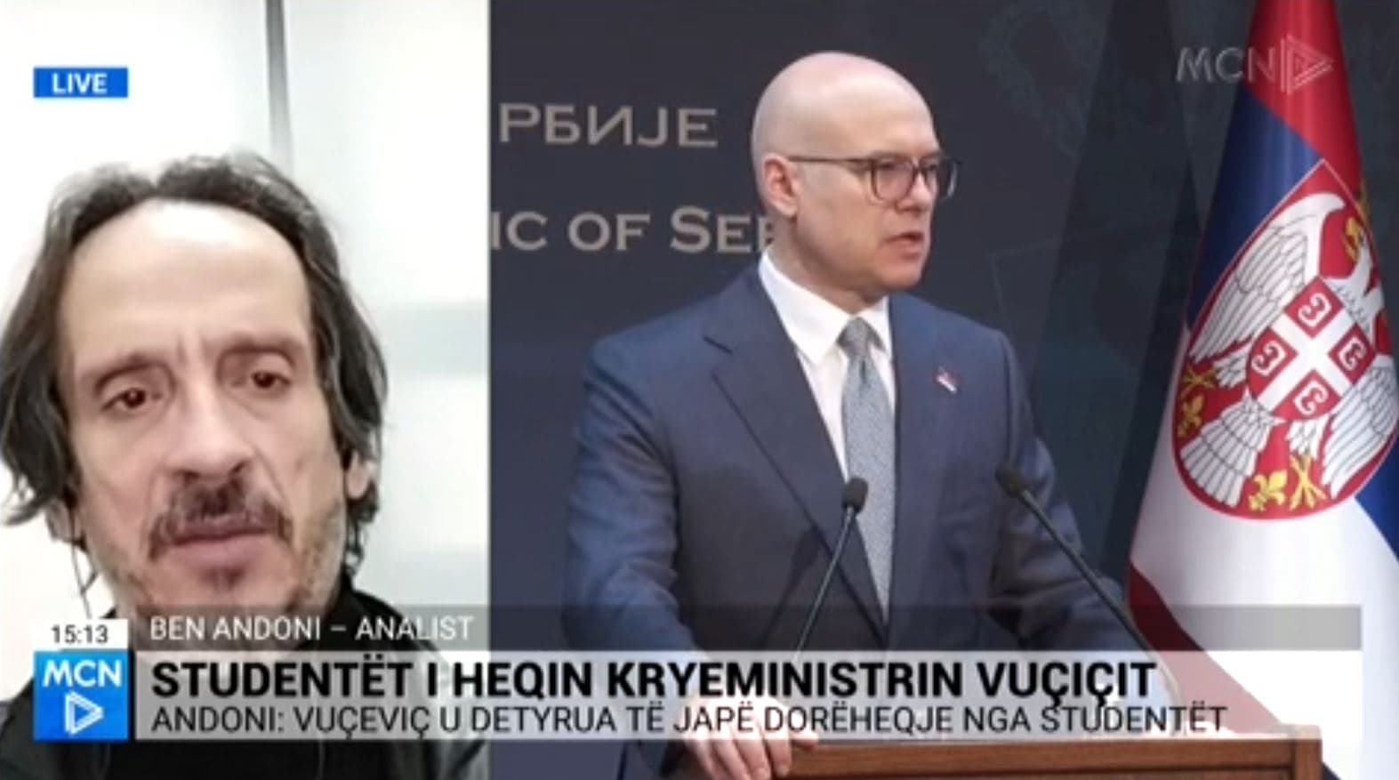Dorëheqja e kryeministrit serb/ Andoni: Lëvizje taktike. Kanë filluar kanalet e bisedimeve të qeverisë me studentët  