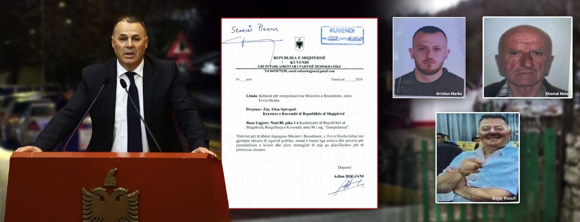 Vrasjet e krimit shkojnë në parlament/ Asllan Dogjani ngre alarmin, 4 kërkesa për interpelancë (VIDEO)