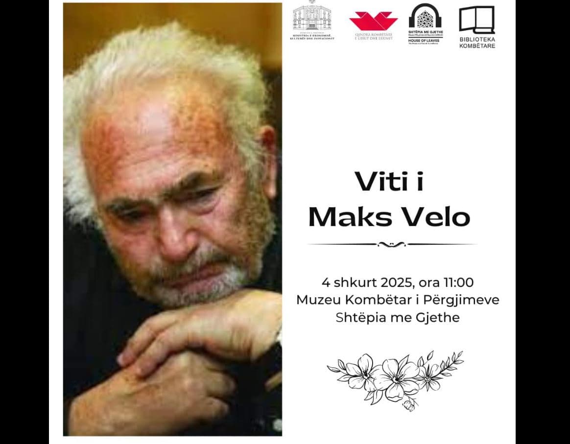Qendra Kombëtare e Librit: Viti 2025 shpallet “Viti Maks Velo”