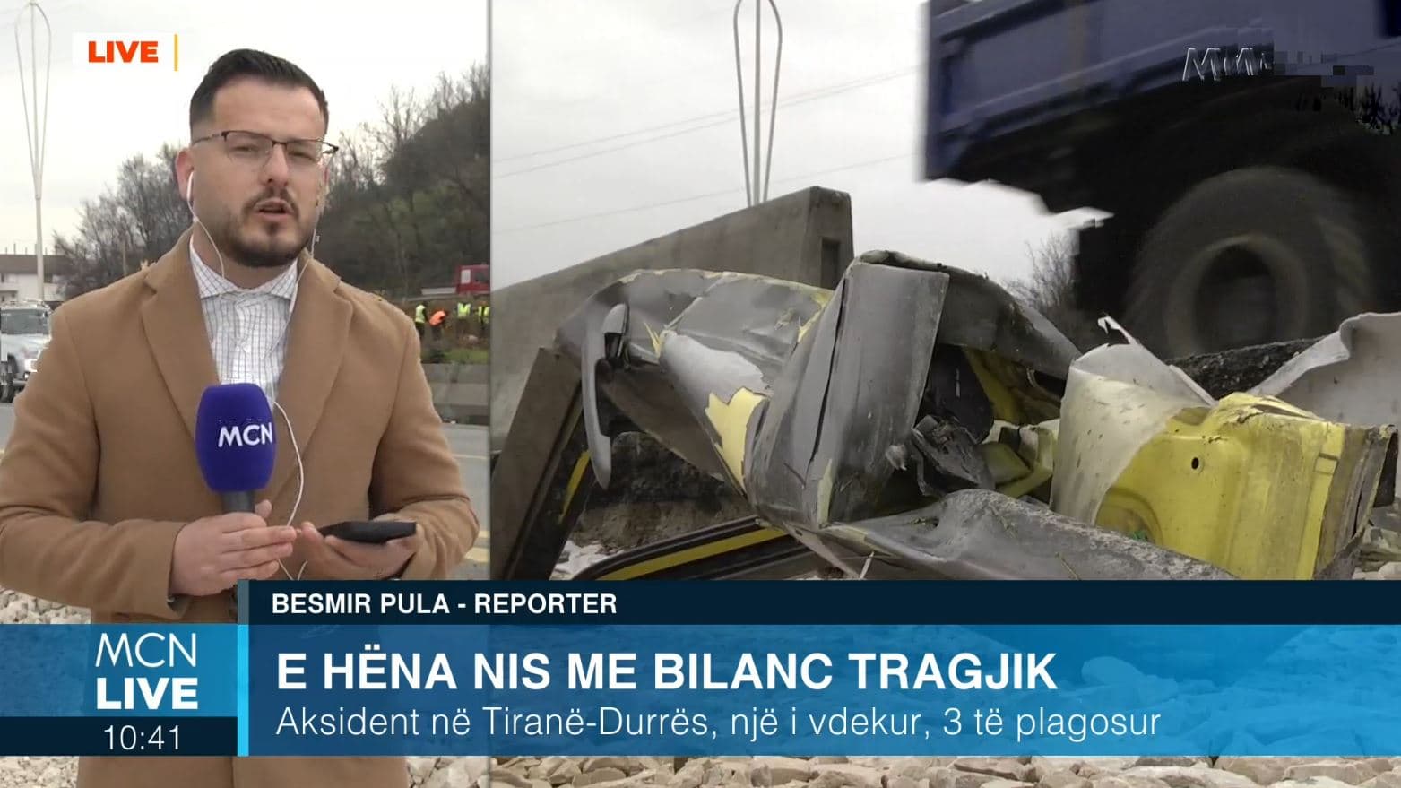 Aksidenti me një të vdekur dhe 3 të plagosur në autostradë, makina me punëtorë ishte nisur drejt Durrësit (VIDEO)