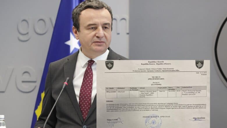 Prokuroria Speciale kërkon urdhër nga Gjykata për të detyruar Kurtin të paraqitet për të dëshmuar në prokurori