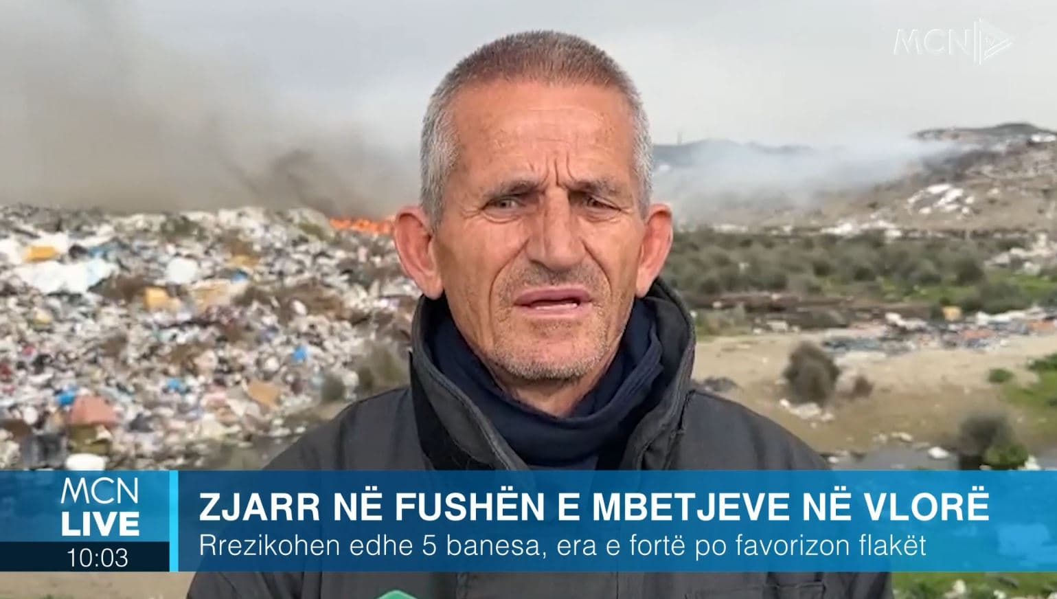 Zjarri në fushën e mbetjeve në Vlorë, shefi i zjarrfikësve: Po e mbajmë të izoluar 
