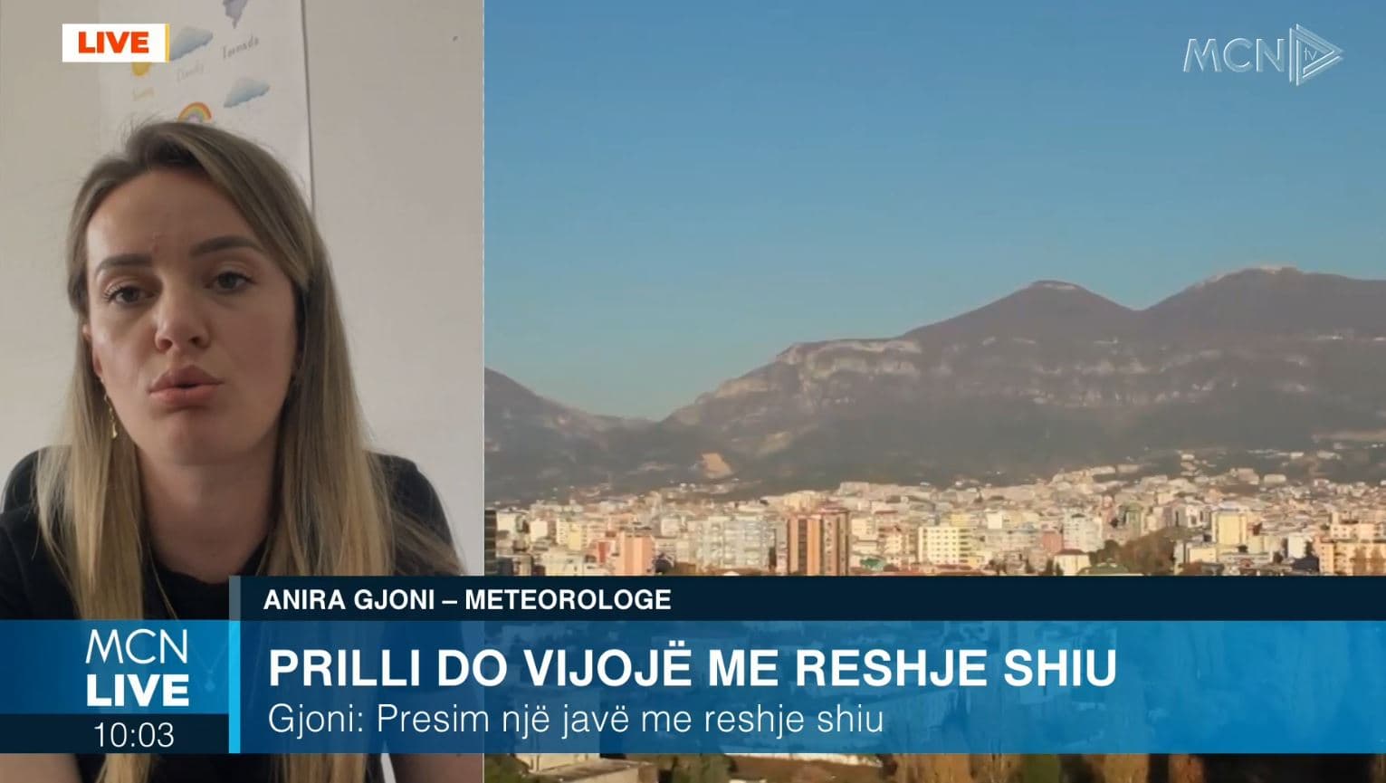 Gjoni: Prilli do të jetë me reshje dhe ulje temperaturash (VIDEO)