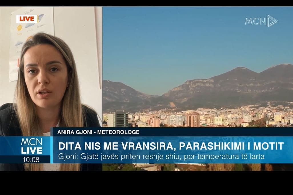 Moti në një javë/ Gjoni: Vranësira e reshje lokale shiu. Temperatura të larta deri në 29°C (VIDEO)