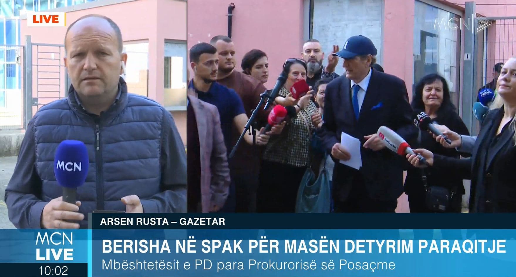 Berisha paraqitet në SPAK, mbështetësit e PD para Prokurorisë së Posaçme (VIDEO)