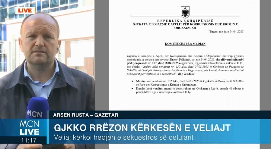 Telefoni i Veliajt mbetet në sekuestro, Apeli i GJKKO rrëzon kërkesën e kryebashkiakut 