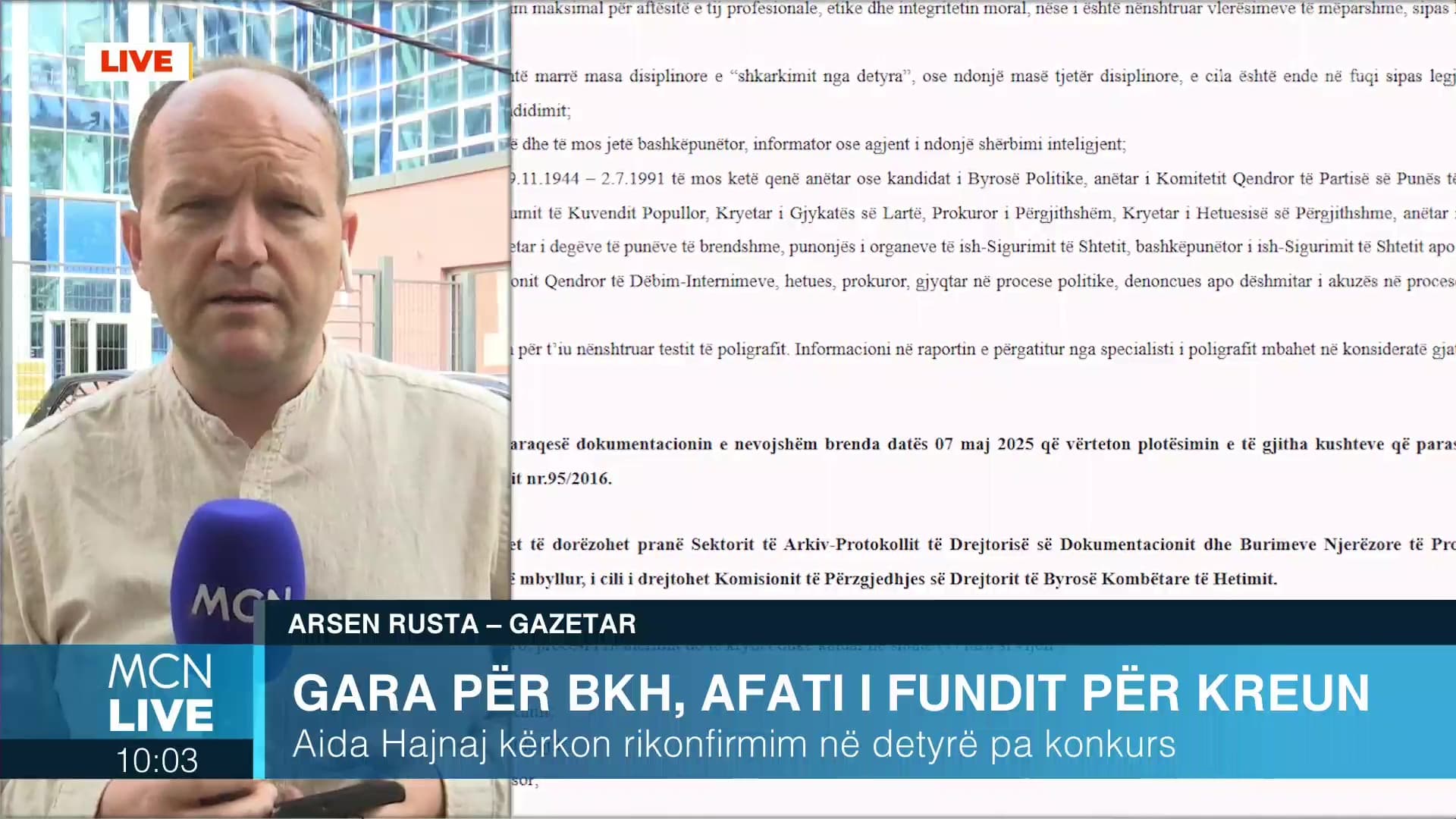Gara për kreun e BKH-së, sot afati i fundit për aplikimet/ Aida Hajnaj kërkon rikonfirmimin në detyrë pa konkurs, nuk ka dorëzuar ende dokumentacionin
