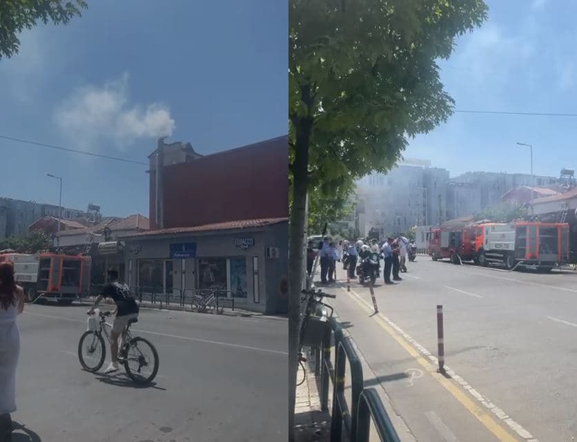 Zjarr në një zgarë te “Komuna e Parisit” në Tiranë, evakuohen punonjësit