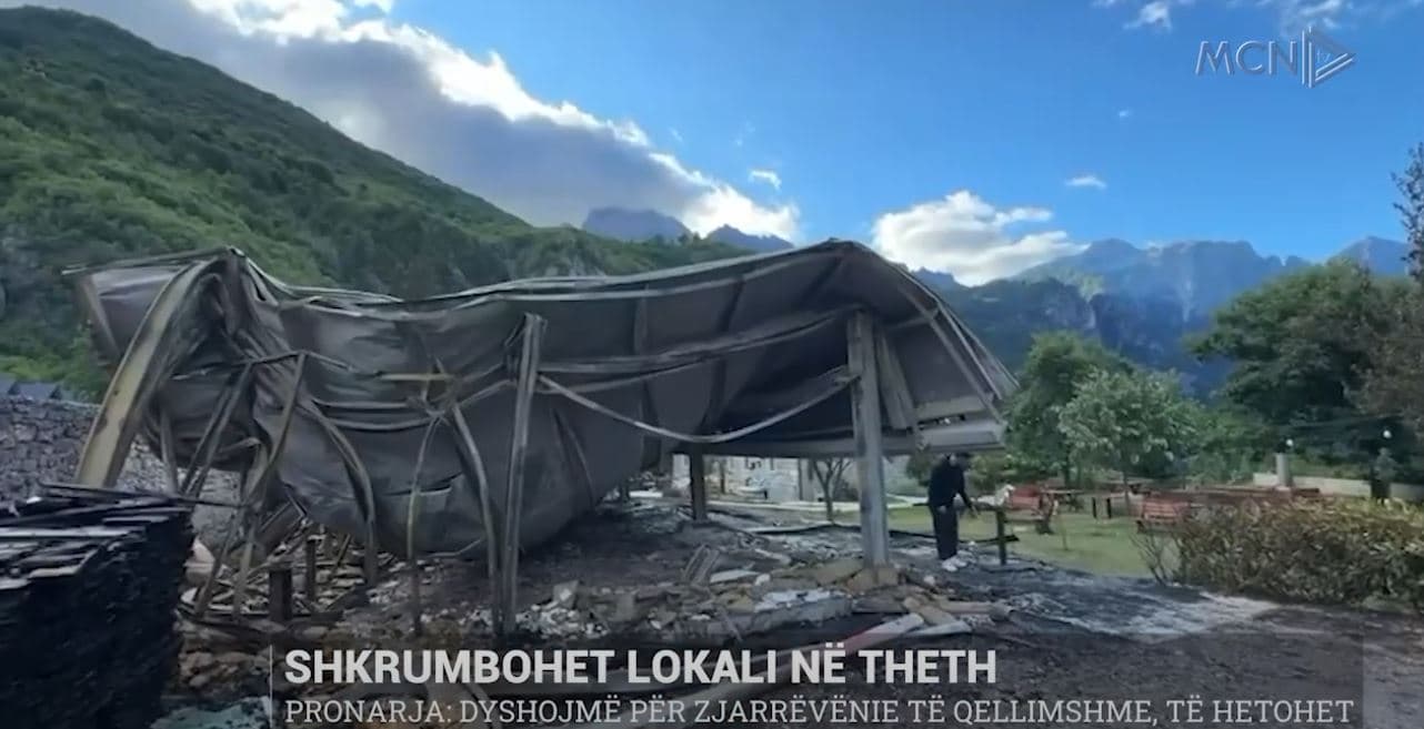 Shkrumbohet lokali në Theth/ Pronarja: Dyshojmë për zjarrvënie të qëllimshme, të hetohet (VIDEO)