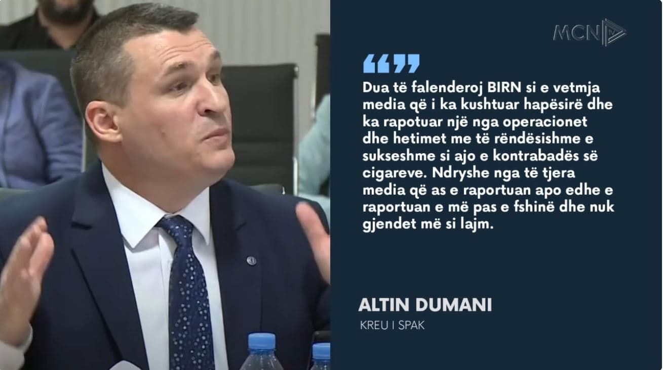 Dumani falenderon “BIRN”: E vetmja media që raportoi kontrabandën e cigareve (VIDEO)