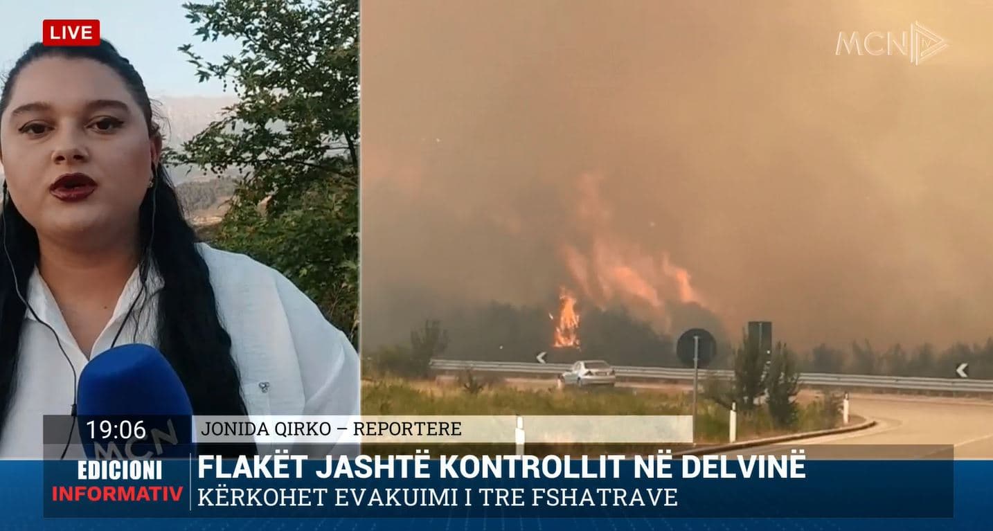 “Situatë e rëndë me zjarret në Delvinë”/ Qirko: Janë djegur 11 banesa dhe kisha. Thirrje për evakuimin e tre fshatrave 