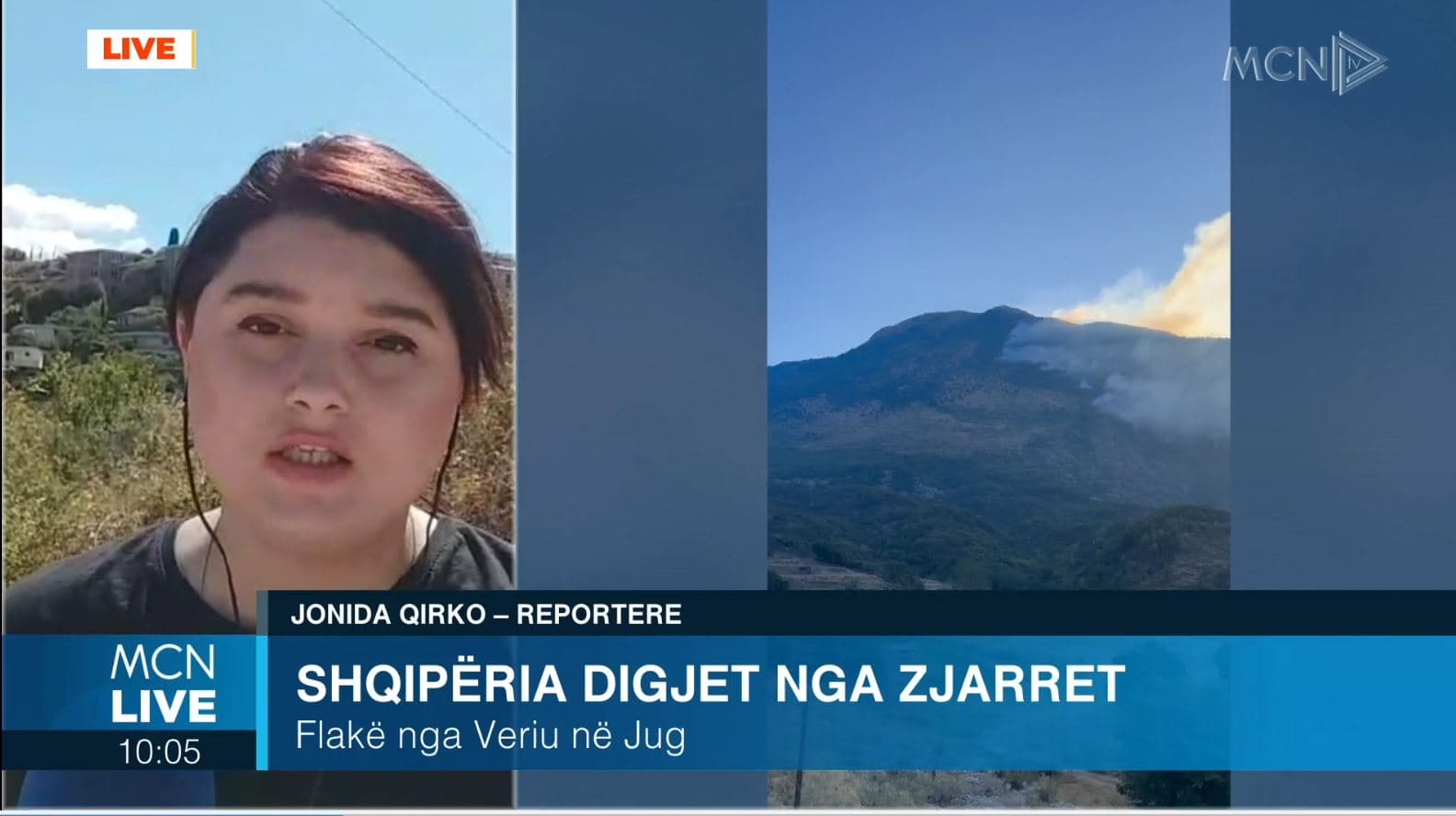 Situatë problematike nga zjarri në Delvinë, digjen banesa dhe kisha (VIDEO) 