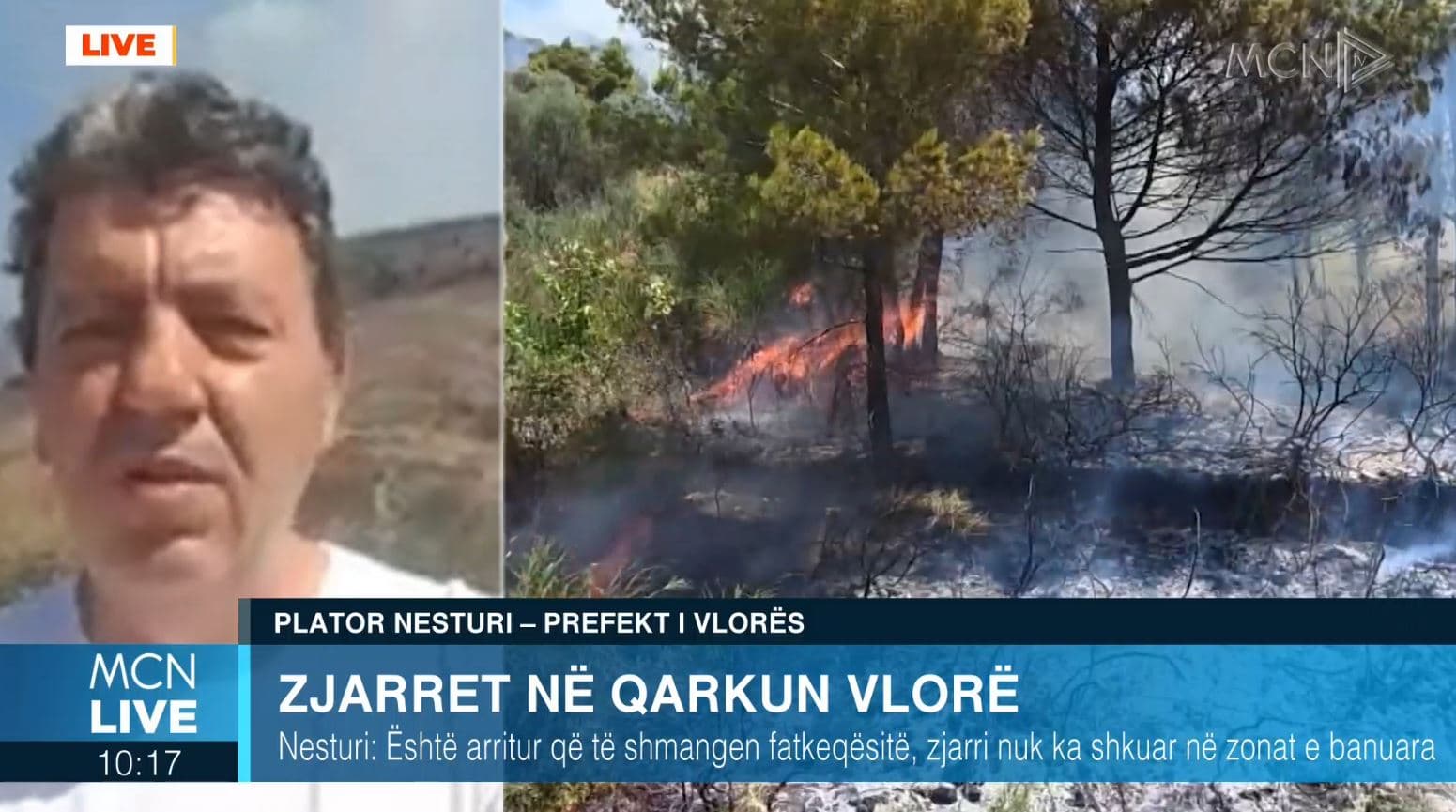 Nesturi: Në qarkun e Vlorës tre vatra zjarri aktive, 90% e rasteve nga dora e njeriut (VIDEO)