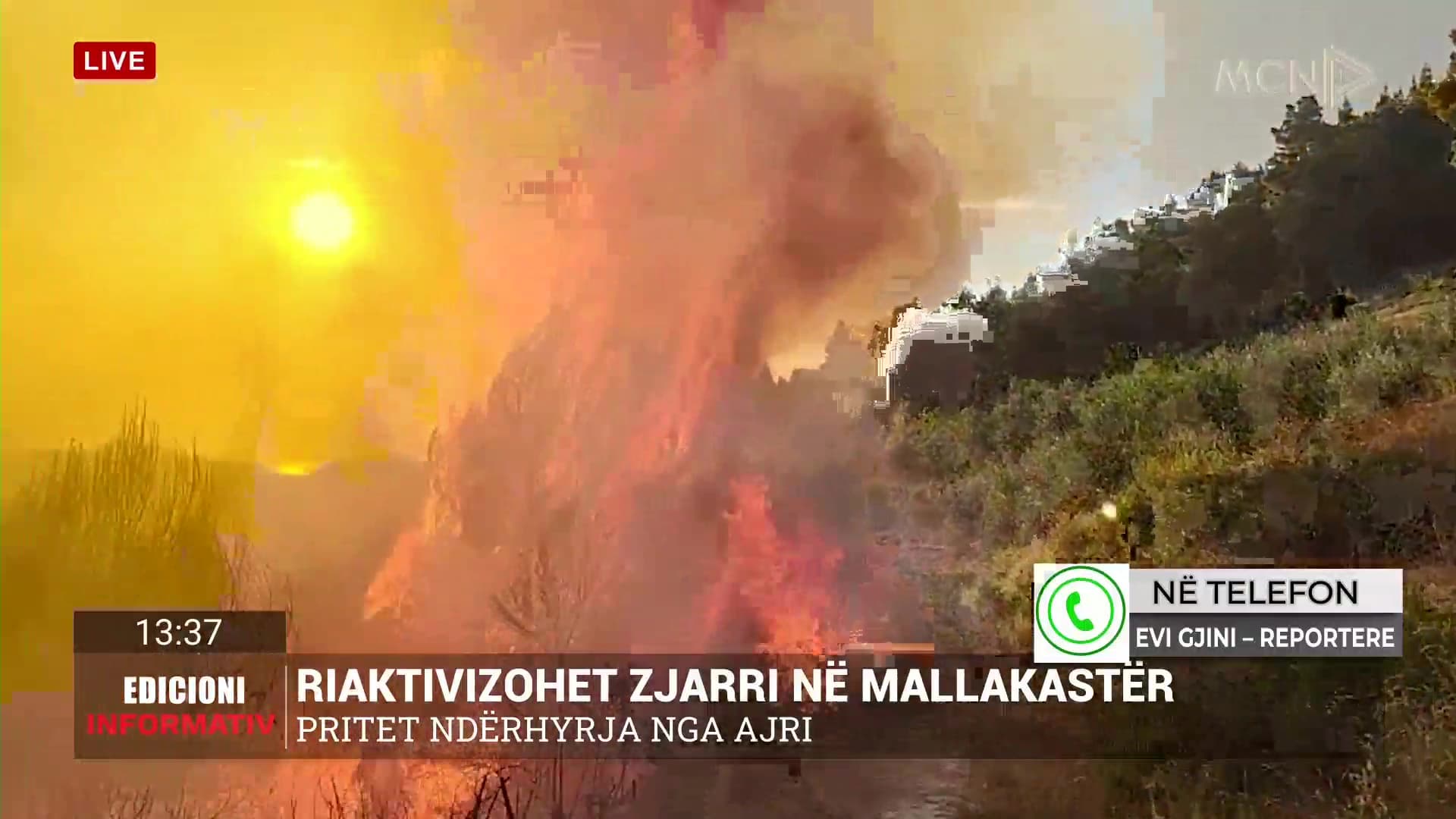 Riaktivizohet zjarri në Mallakastër, pritet ndërhyrja nga ajri